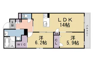 シャーメゾン ヒカリ【202号室】の間取り