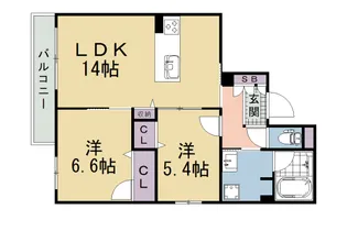 シャーメゾン ヒカリ【203号室】の間取り
