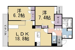 シャーメゾン ヒカリ【205号室】の間取り