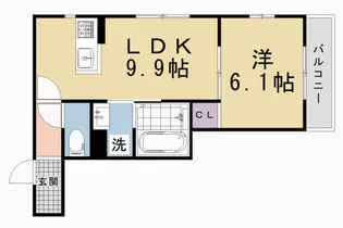 北大路Residence【301号室】の間取り