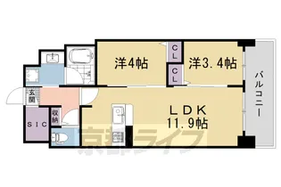 STANDZ西院【2階】の間取り