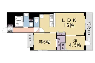 仮称)西院巽町プロジェクト【4階】の間取り