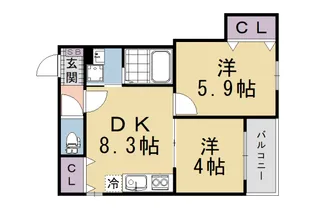 F asecia Kuulei【2階】の間取り