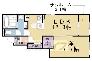 ヒカルサ仰木の里Ⅱ【1階】の間取り