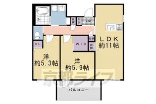 ウェルスクエア壬生高辻通【403号室】の間取り