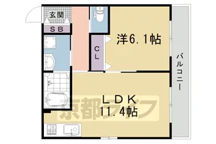 グレース大原【303号室】の間取り