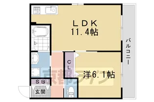 グレース大原【202号室】の間取り