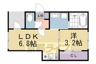 ハーモニーテラス深草キトロ町【302号室】の間取り