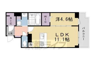 仮称)壬生御所ノ内町プロジェクト【5階】の間取り