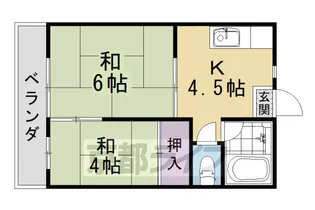 三洋コーポ【101号室】の間取り