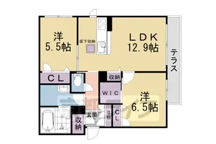 下鴨グリーンボロウ【101号室】の間取り