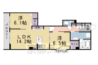 シャーメゾン環Ⅱ【201号室】の間取り