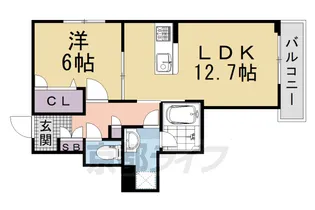 シャーメゾン環Ⅱ【303号室】の間取り