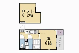 ハーモニーテラス深草大亀谷万帖敷町【105号室】の間取り