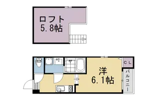 LEGARE伏見【2階】の間取り