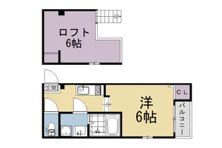 LEGARE伏見【103号室】の間取り