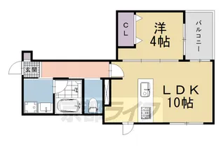 レガリア京都烏丸【102号室】の間取り