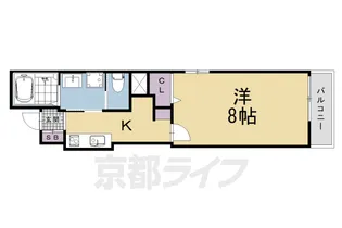 レガリア京都烏丸【304号室】の間取り