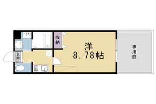 仮)フラッティ三軒町【106号室】の間取り