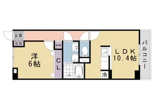 ベルレ-ブ【3階】の間取り