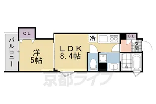 クリエオーレ牧野本町【303号室】の間取り
