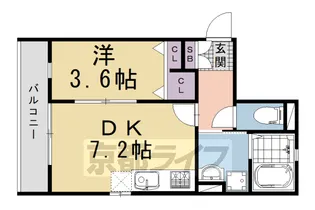桃山レジデンス【3階】の間取り