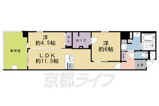 (仮称)デュオフラッツ四条油小路【101号室】の間取り