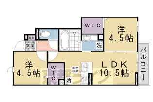 Mahalo 膳所本町【1階】の間取り