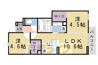 Mahalo 膳所本町【1階】の間取り
