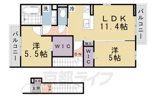 Mahalo膳所本町【201号室】の間取り