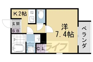 仮称)MELDIA椥辻【1階】の間取り