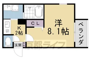仮称)MELDIA椥辻【1階】の間取り