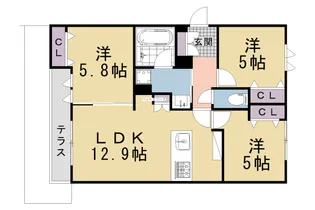HEBEL MAISON京都北山【1階】の間取り