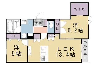 HEBEL MAISON京都北山【2階】の間取り
