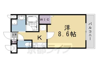 CREDOR龍谷大南【202号室】の間取り