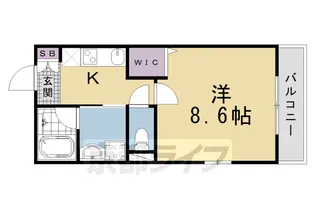 CREDOR龍谷大南【304号室】の間取り