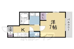 CREDOR龍谷大南【305号室】の間取り