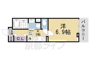 ラー カイラム【104号室】の間取り
