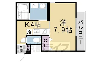LEI CORT椥辻Ⅰ【305号室】の間取り