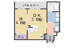 LEI CORT椥辻Ⅰ【211号室】の間取り