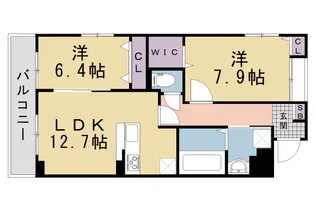 サンリットハーモニー【305号室】の間取り