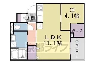 リヴェール柚之木【1階】の間取り