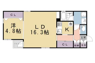 グレース二条城北【202号室】の間取り
