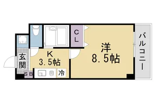 APEX FLAT【5階号室】の間取り