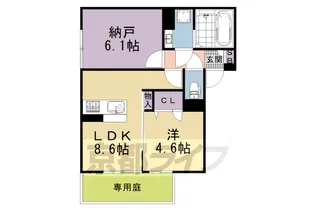 グランナッシム西京極【1階】の間取り