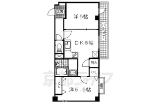 ダイアパレス西大路御池【1階】の間取り