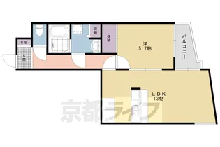 カサグランデ嵯峨野【202号室】の間取り