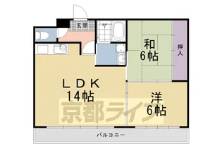 メゾン太秦【207号室】の間取り