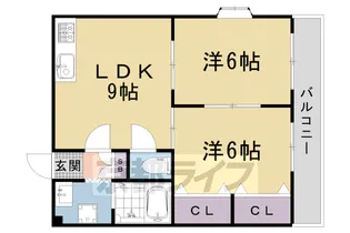 ヴェルナ西京極【4階】の間取り