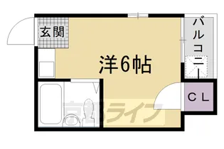 ウエストハウス【3階】の間取り